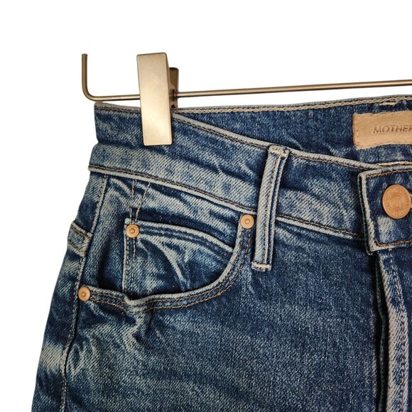 MOTHER Jeans Womens 24 Blue The Stunner Ankle Fray Crate Digger - Picture 5 of 12